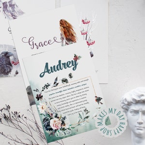 Anna Name Meaning Floral Sign Name Wall Art Custom First Name Blue Anna Name Meaning Floral Sign Name Wall Art Custom First Name Blue