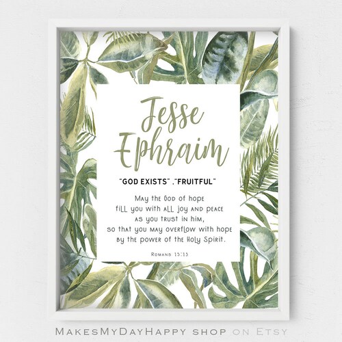 Custom Name Meaning Printable Wall Artwhite Blush Etsy