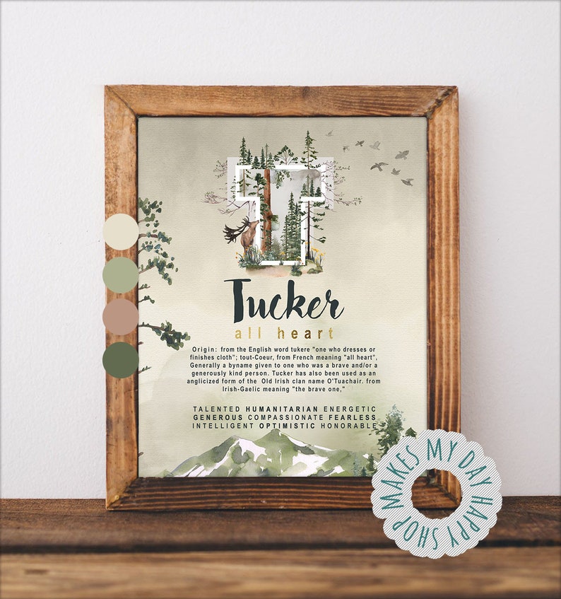Tucker Personalized Name meaningCustom Printable Meaning of Etsy