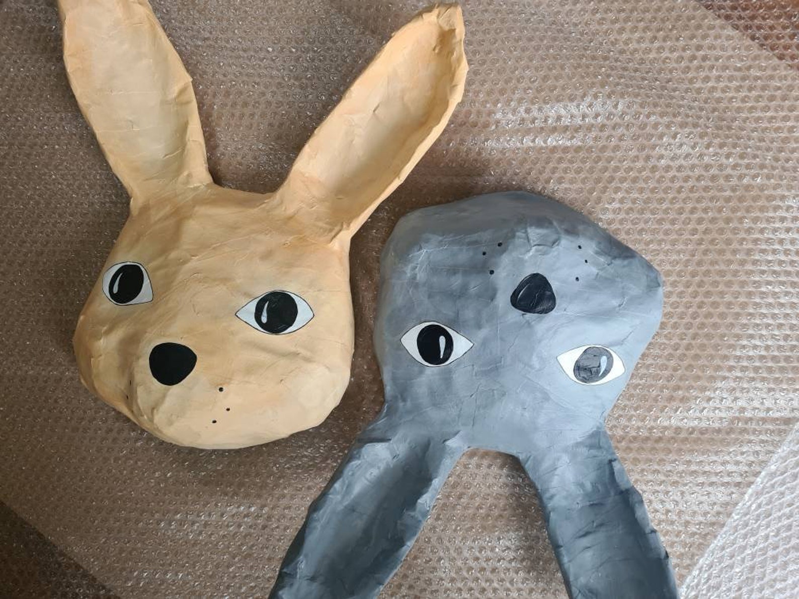 Paper Mache Bunny Head Nico. Sweet Wall Decor for a Nursery Etsy