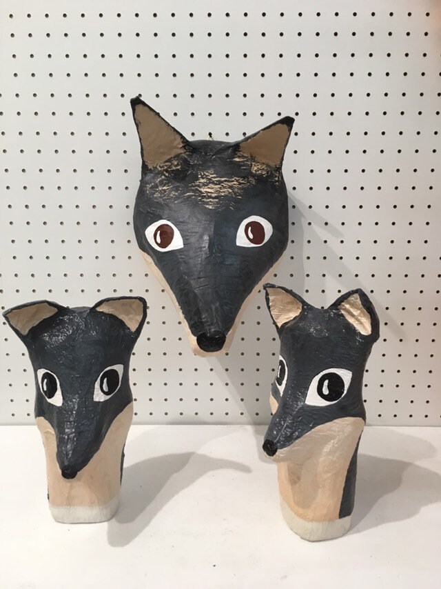 Paper Mache Wolf Head Oscar. Woodland Creature Wall Decor Etsy