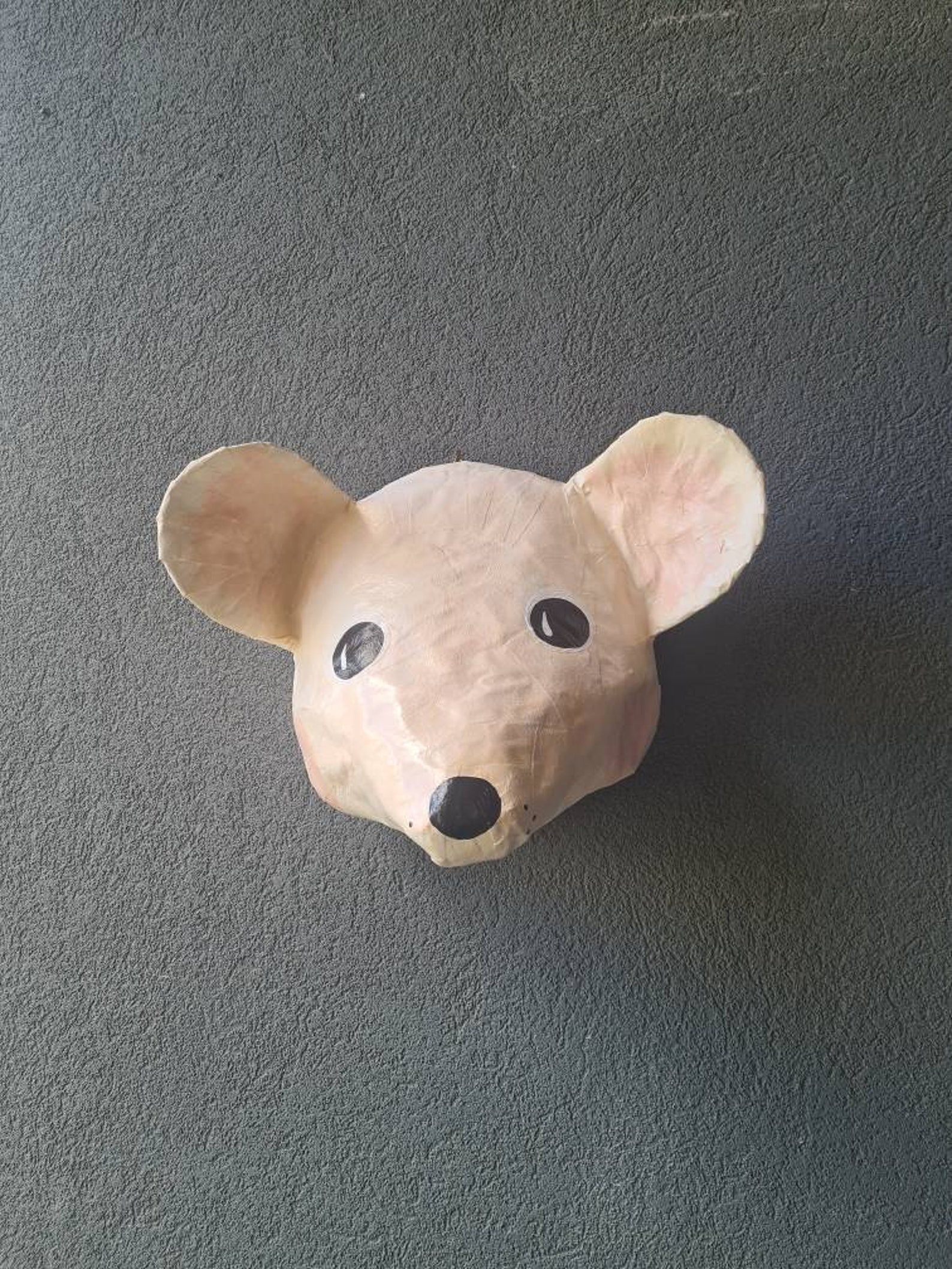 Paper Mache Mouse Head Gil. Sweet and Quirky Creature Cute Etsy