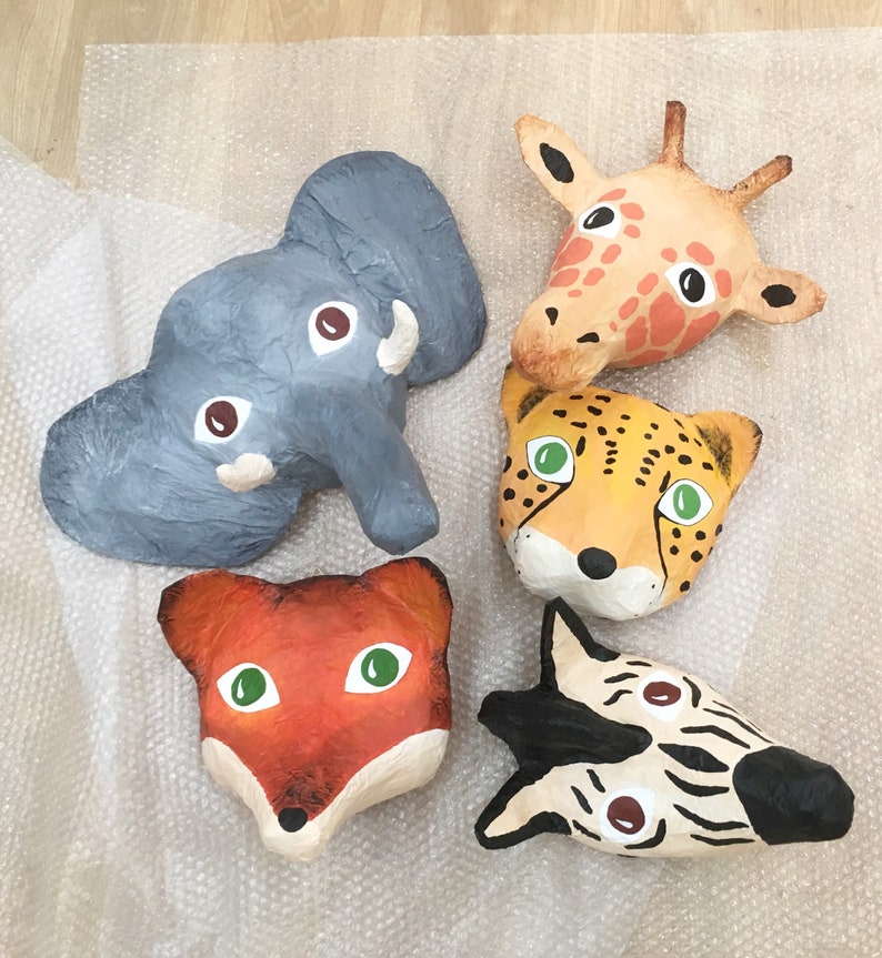 Paper Mache Elephant Head Horace. Savanna Creature Majestic Etsy