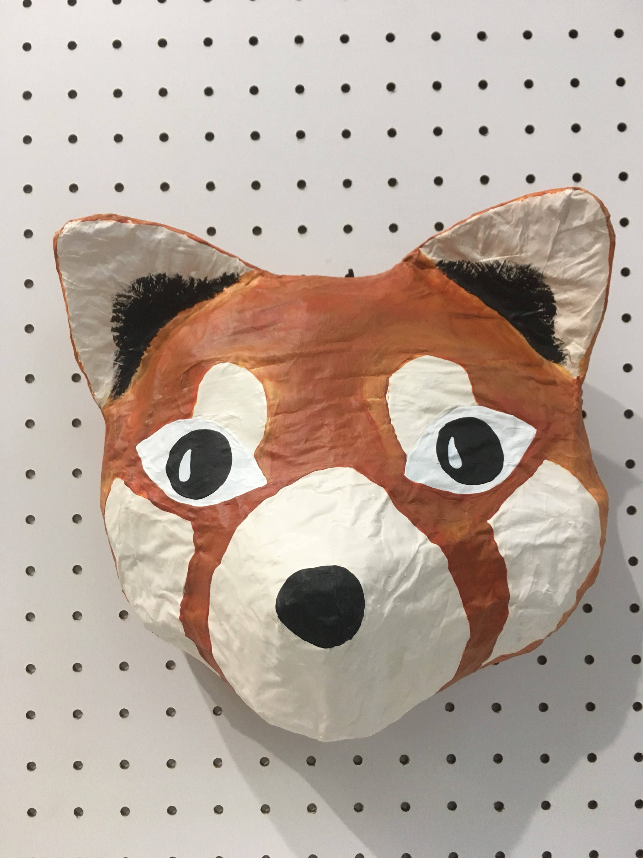 Paper Mache Red Panda Head Bernardo. Sweet Wall Decor. Etsy
