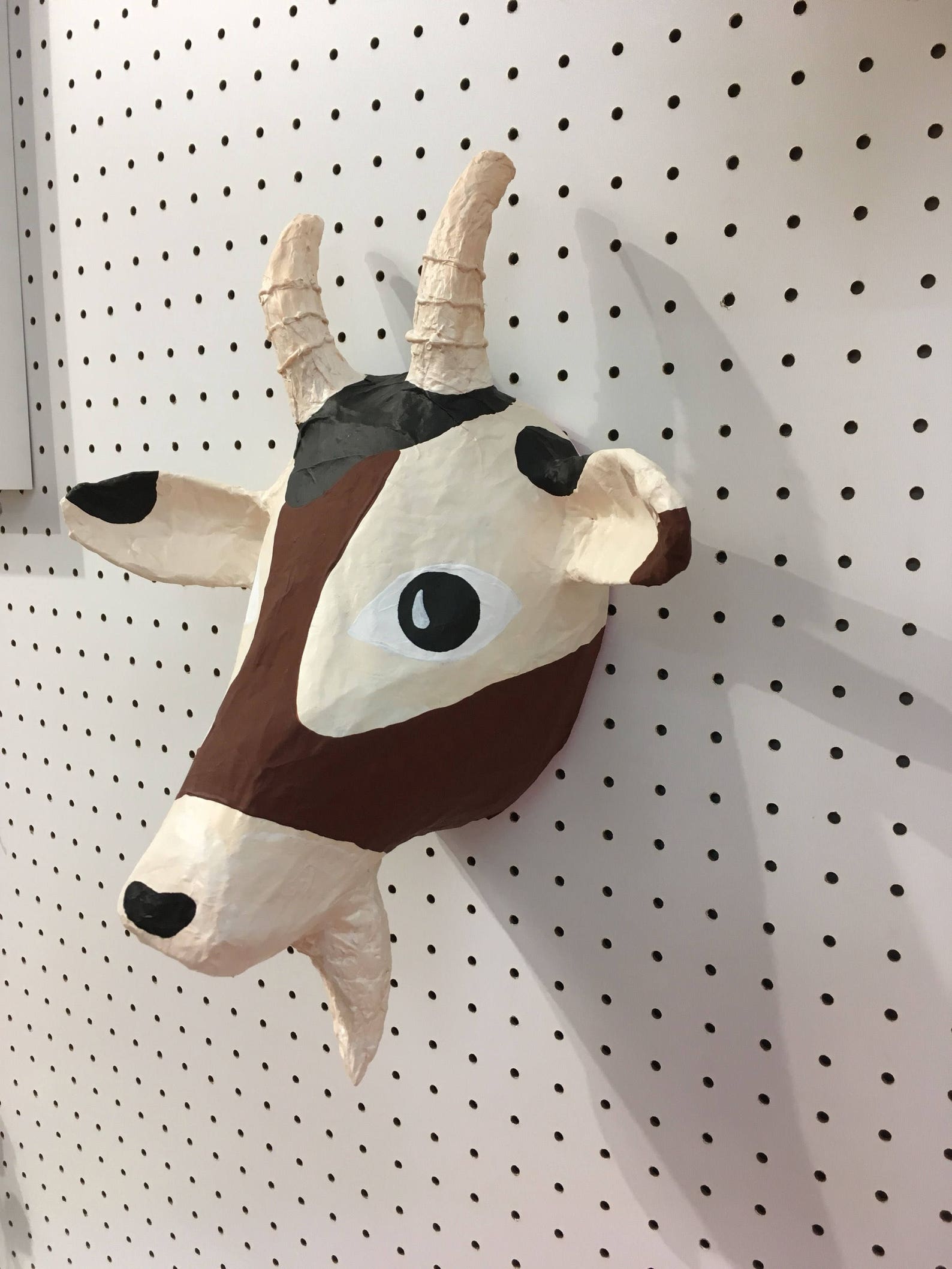 Paper Mache Goat Head Ezekiel. Farm Creature Sweet Animal Etsy