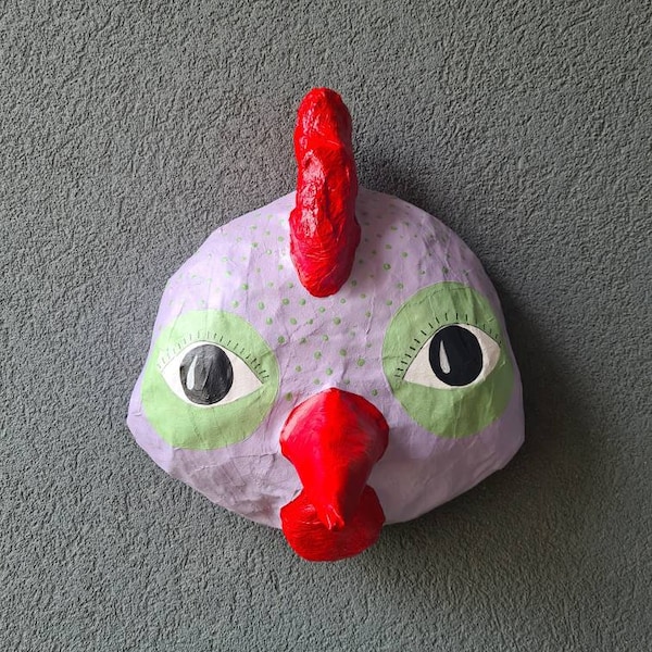 Paper Mache Chickens Etsy