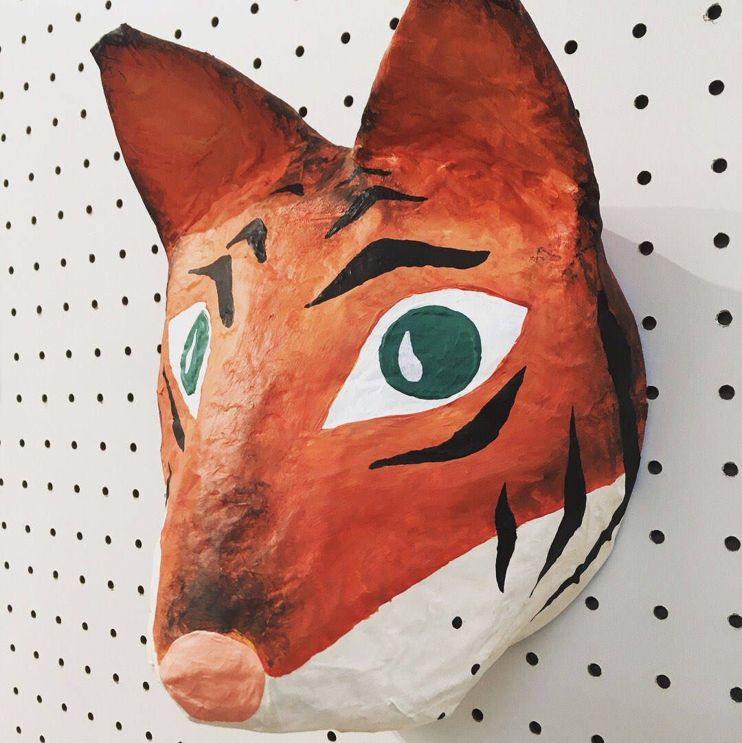 Paper Mache Tiger Head Timothy. Majestic Big Cat Wall Decor Etsy Ireland
