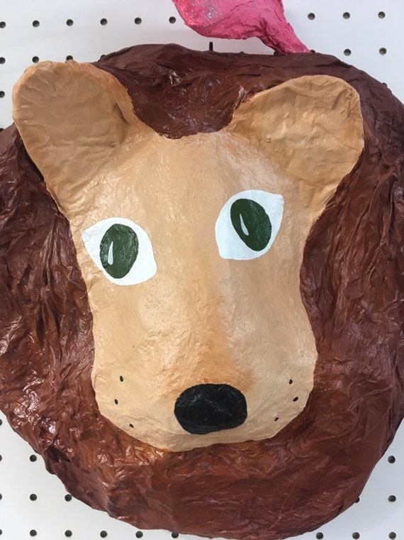 Tete De Lion Papier Mache Sebastian Creature De La Savane Etsy