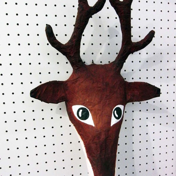 Paper Mache Reindeer Etsy