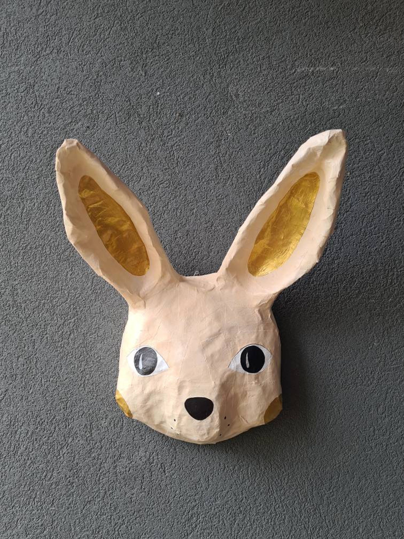 Paper Mache Bunny Head Nico. Sweet Wall Decor for a Nursery Etsy