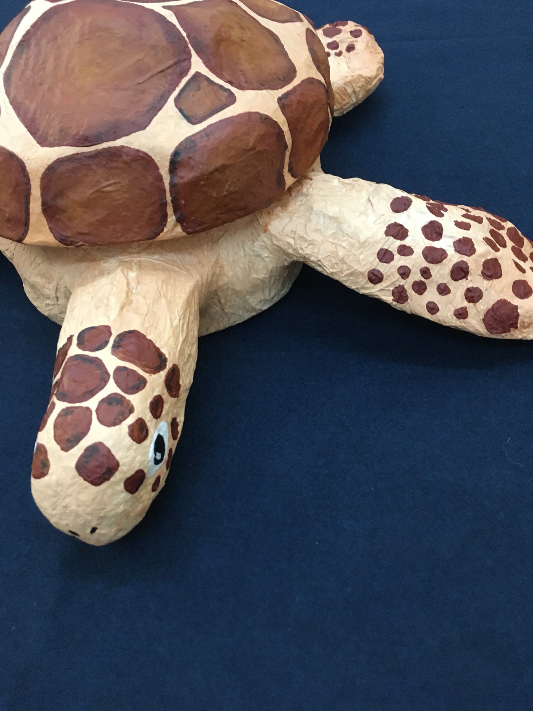 Paper Mache Sea Turtle Antonio. Large Paper Sculpture Etsy Canada