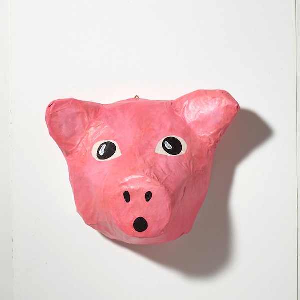 Paper Mache Pig Etsy