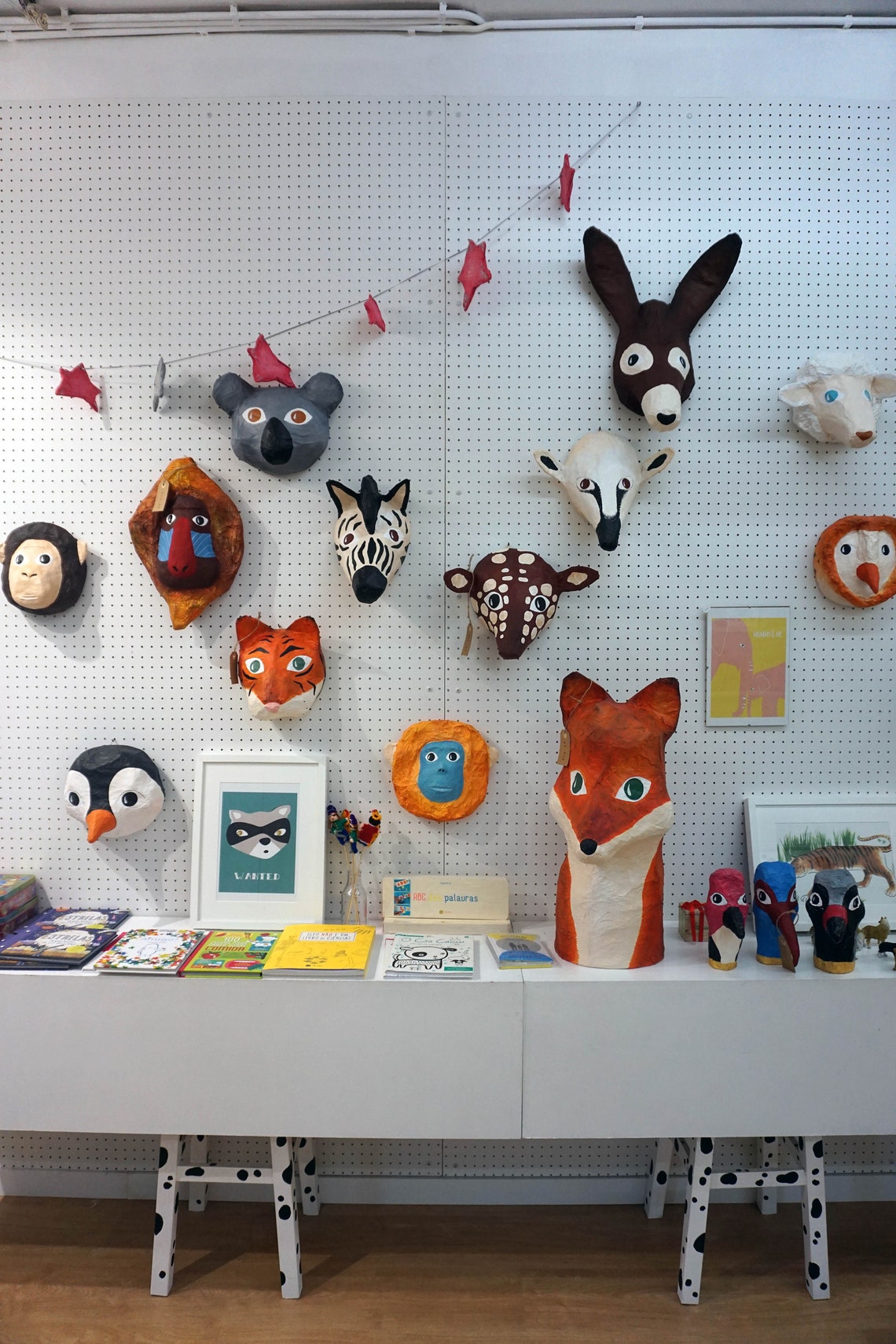 Paper Mache Monkey Head Lola. Jungle Creature Sweet Wall Etsy