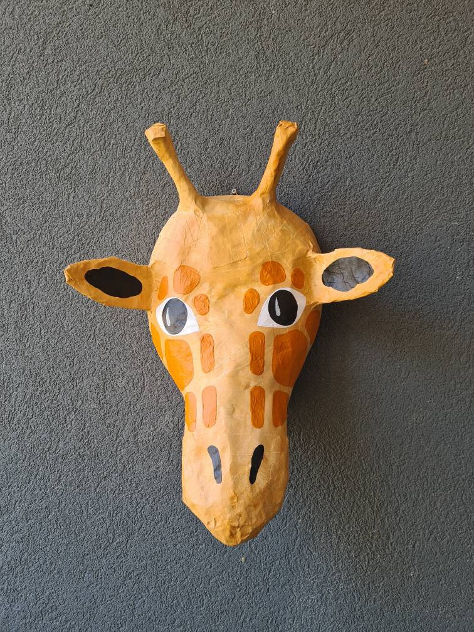 Paper Mache Giraffe Head Cecilia. Savanna Creature Colorful Etsy