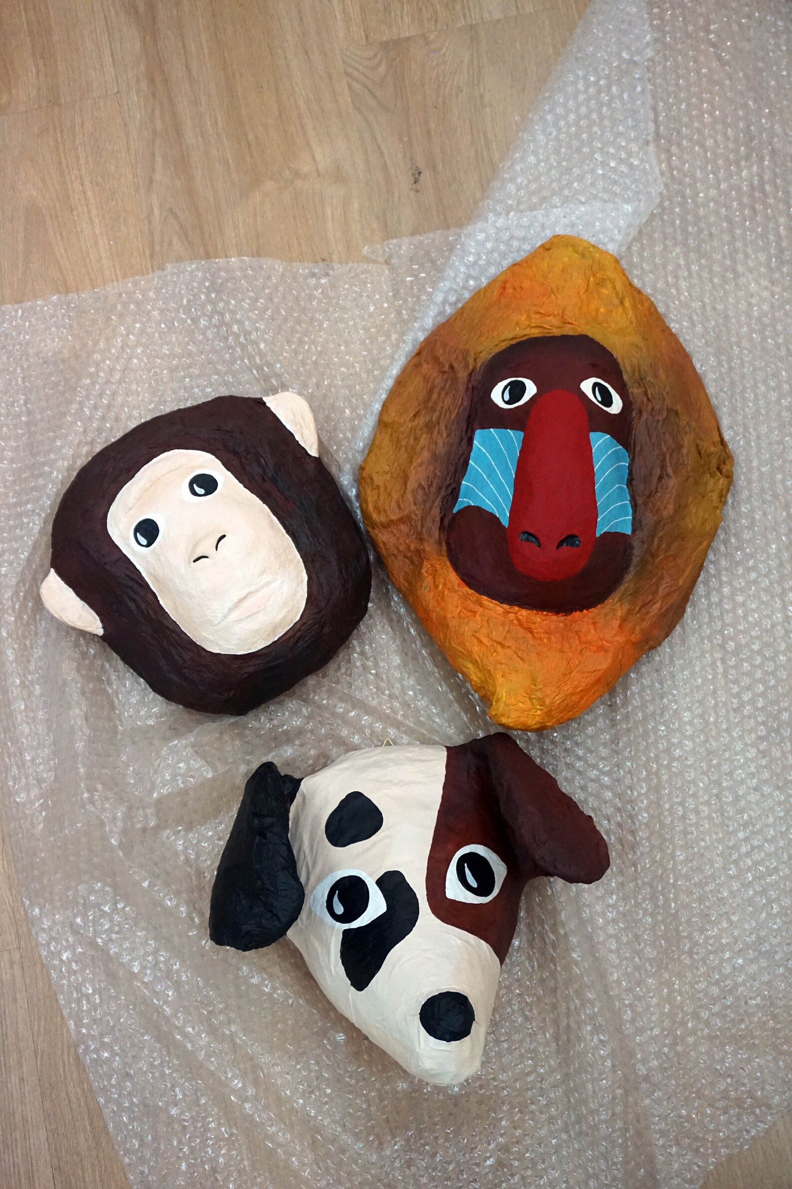 Paper Mache Monkey Head Lola. Jungle Creature Sweet Wall Etsy