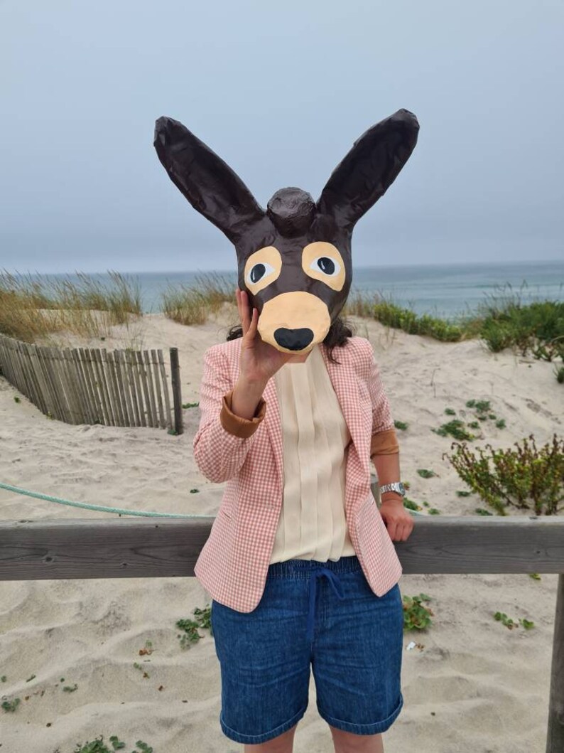 Paper Mache Donkey Head Elias. Sweet Creature Colorful Wall Etsy