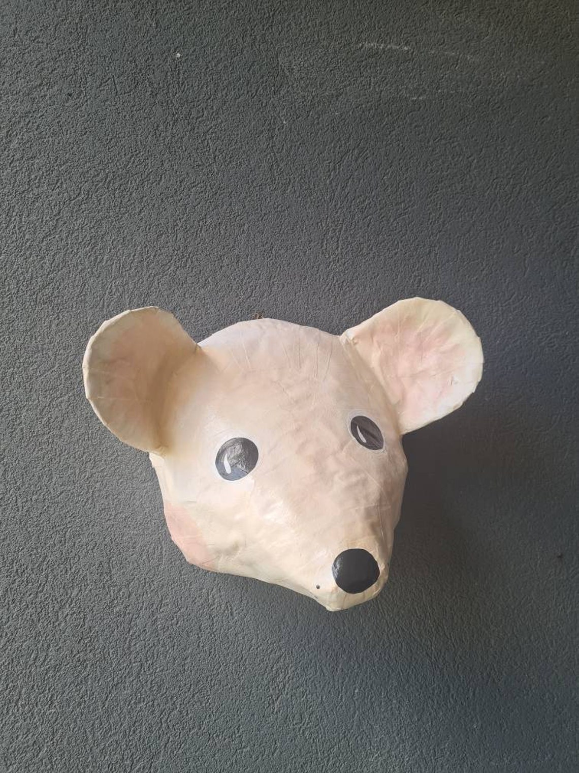 Paper Mache Mouse Head Gil. Sweet and Quirky Creature Cute Etsy