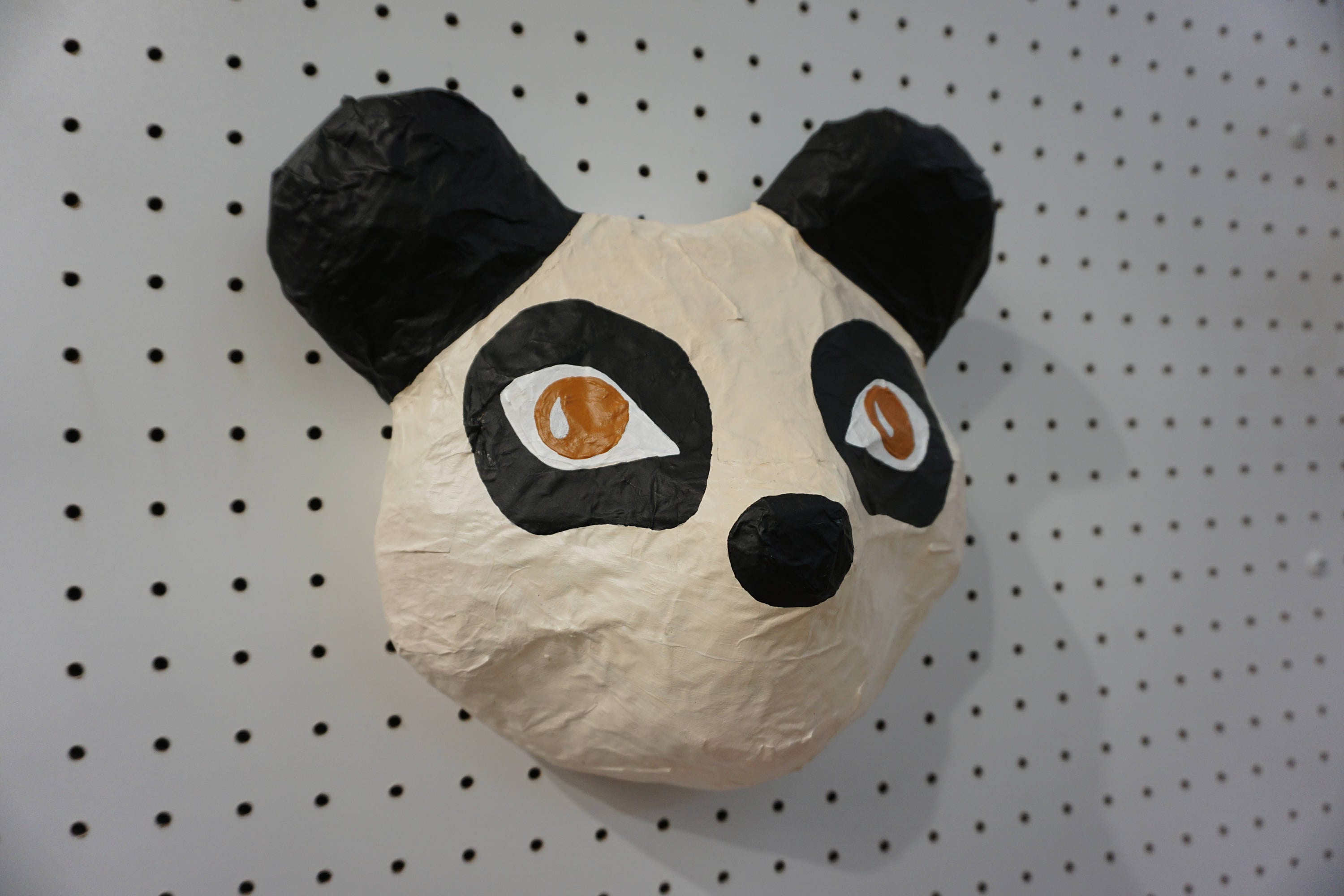 Paper Mache Panda Head Pascoal. Fun Wall Decor for a Nursery Etsy