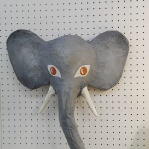 Papier mache olifant hoofd Savanne schepsel - Etsy Nederland