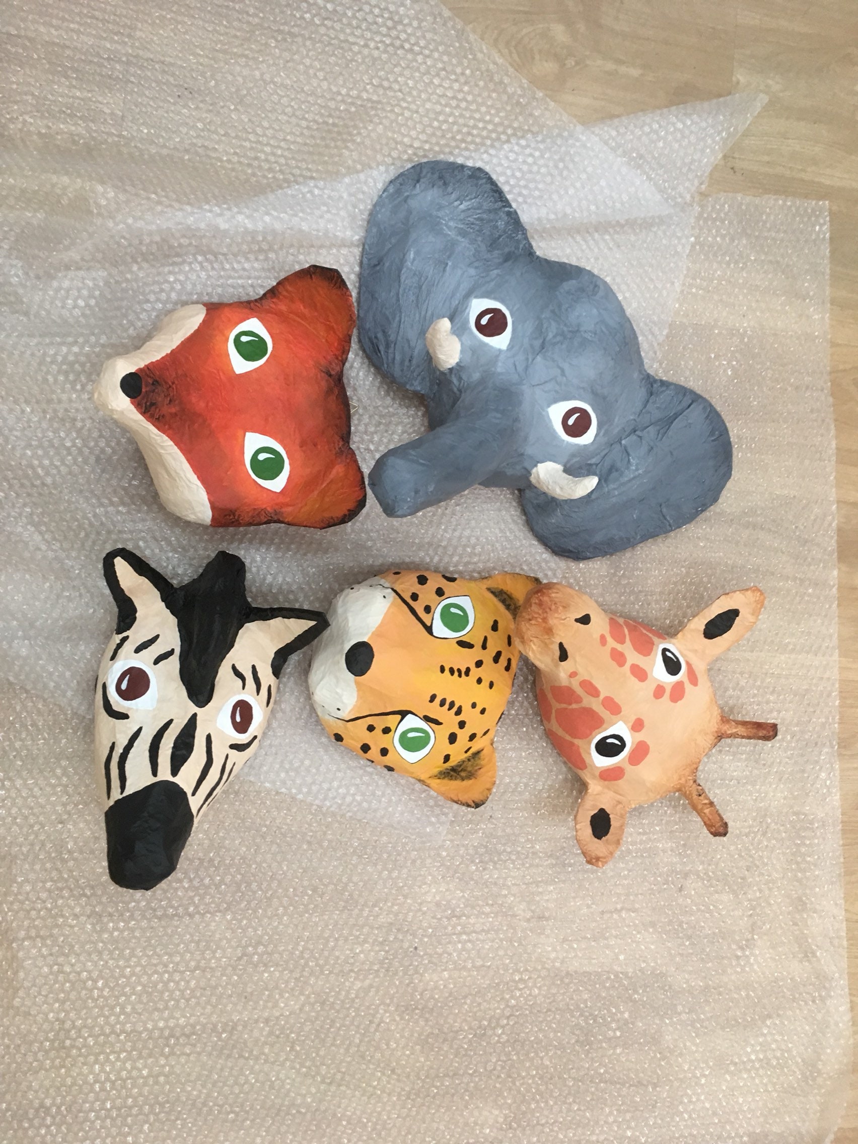 Paper mache Elephant Head Horace. Savanna creature Majestic Etsy