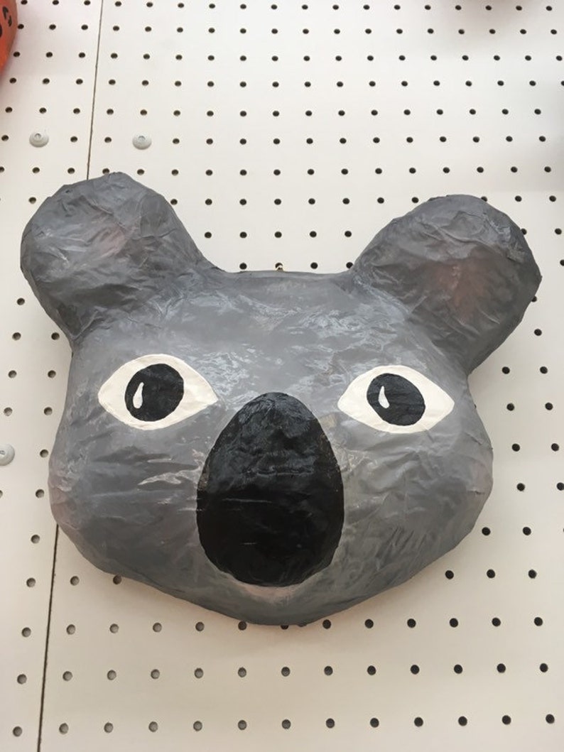 Paper mache koala head Benjamin. Sweet wall decor for a Etsy