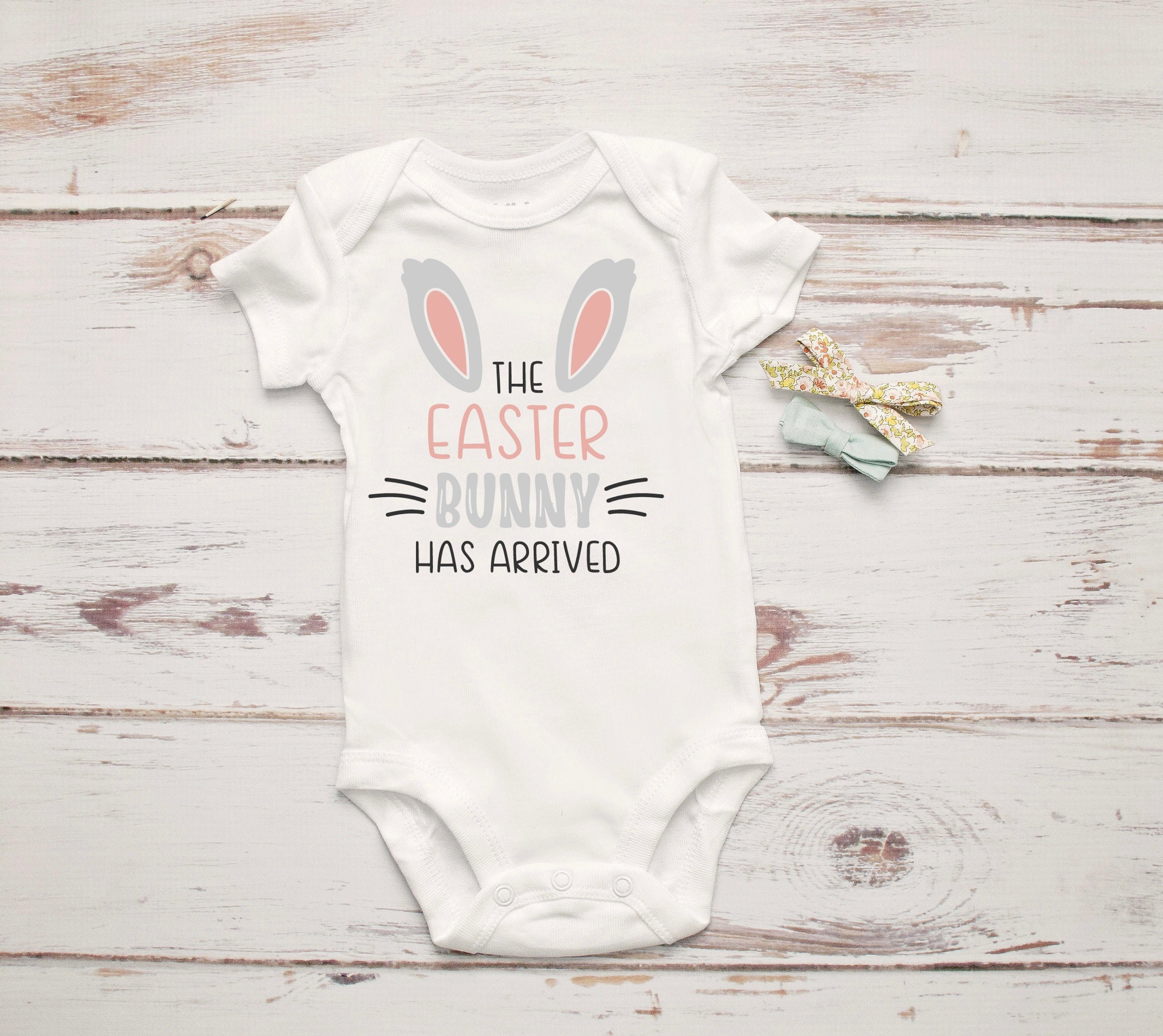 The Easter Bunny Has Arrived Cute Bunny 100% Organic Bodysuit | Etsy