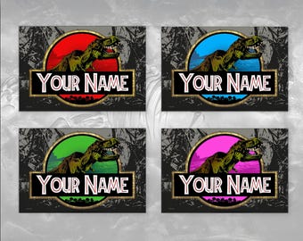 Personalized T-Rex Dinosaur Wall Decal: Kids Room Decor