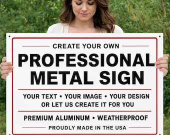 Custom 24x36 Aluminum Sign – Personalized Text, Image, Weatherproof Business Property Warehouse