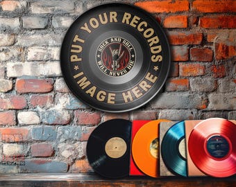 Personalized Metal Record Sign: Custom Music Wall Art, 12" Aluminum