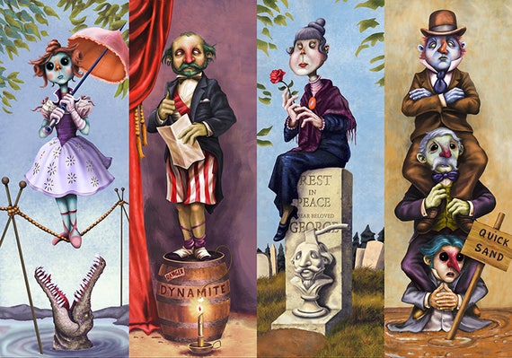 Haunted Mansion Stretching Portraits Print | Etsy
