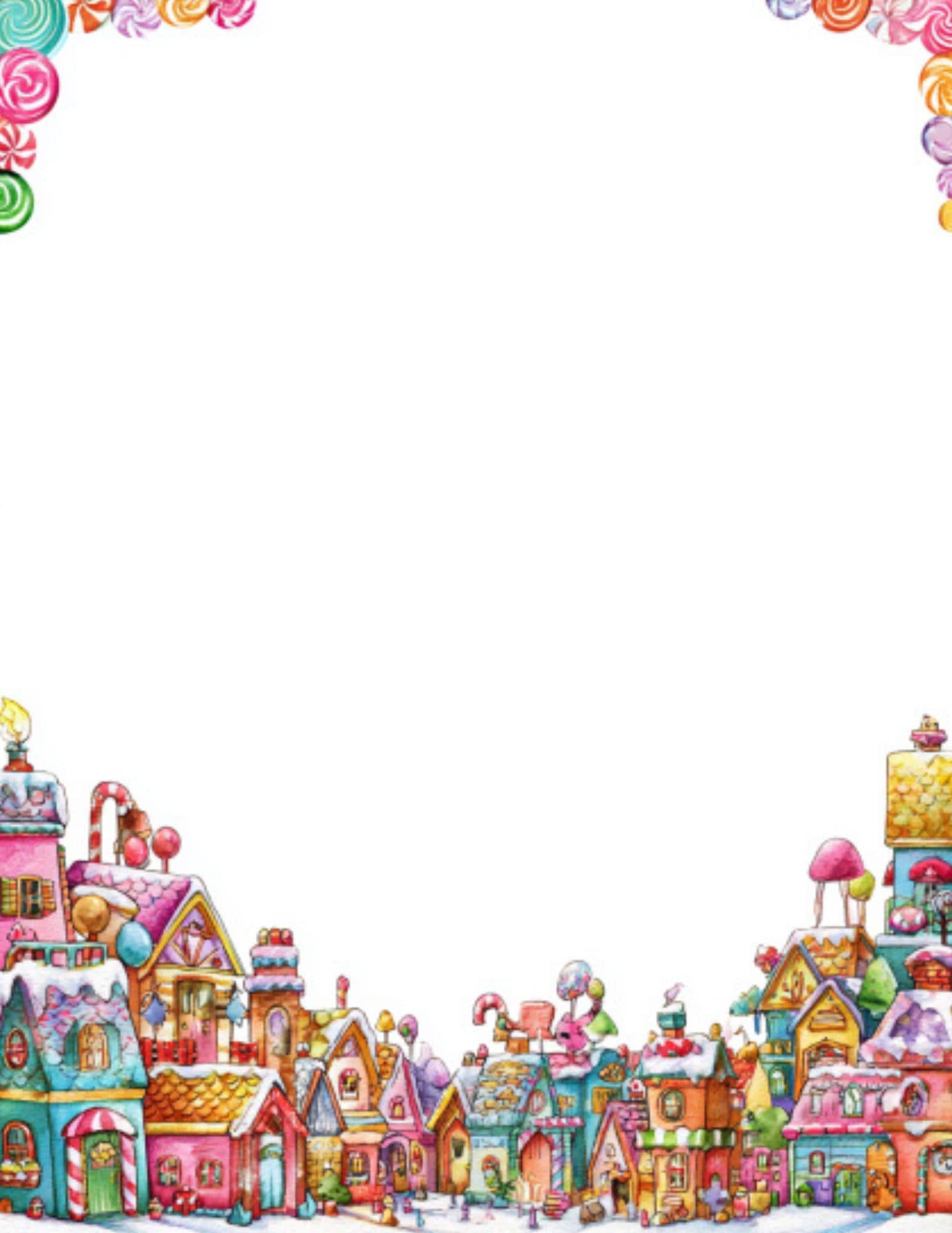 Candy Land Printable With Border Lot of 5 - Etsy