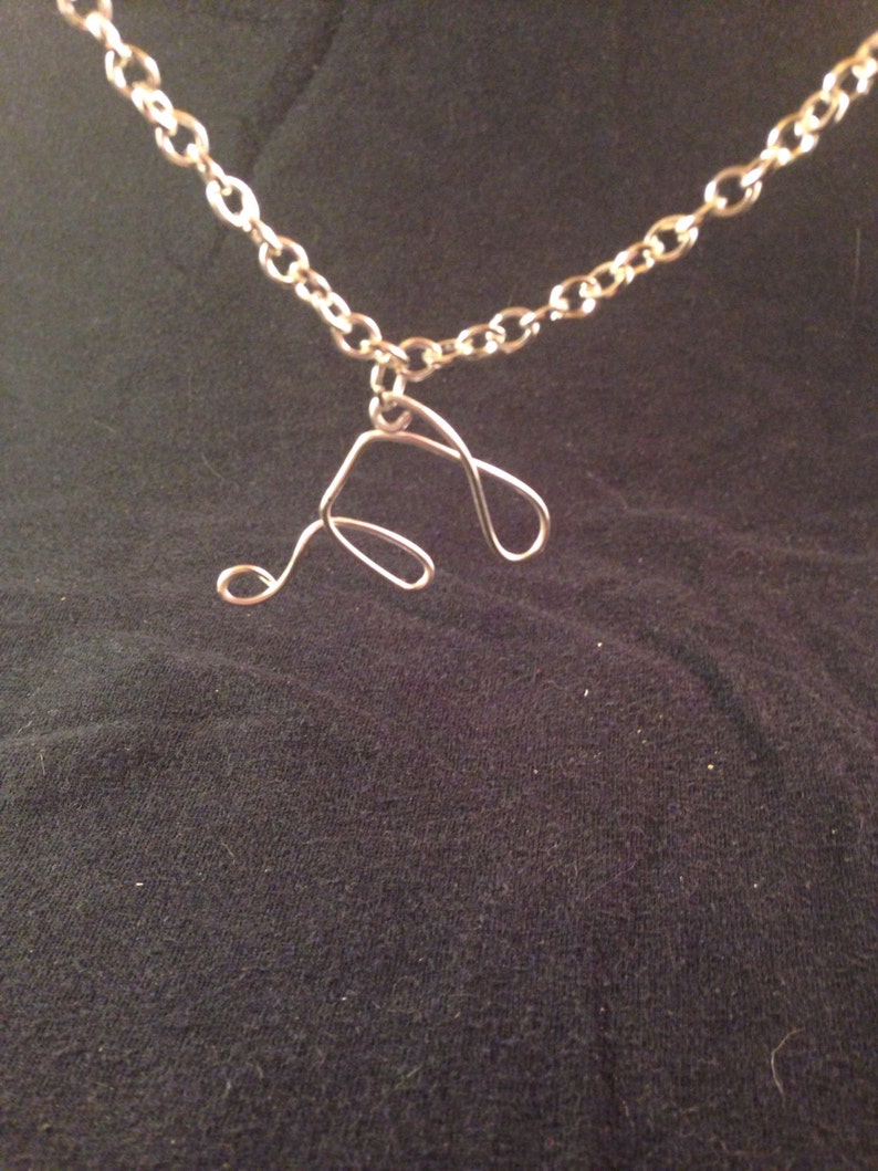 Wire Letter Necklace