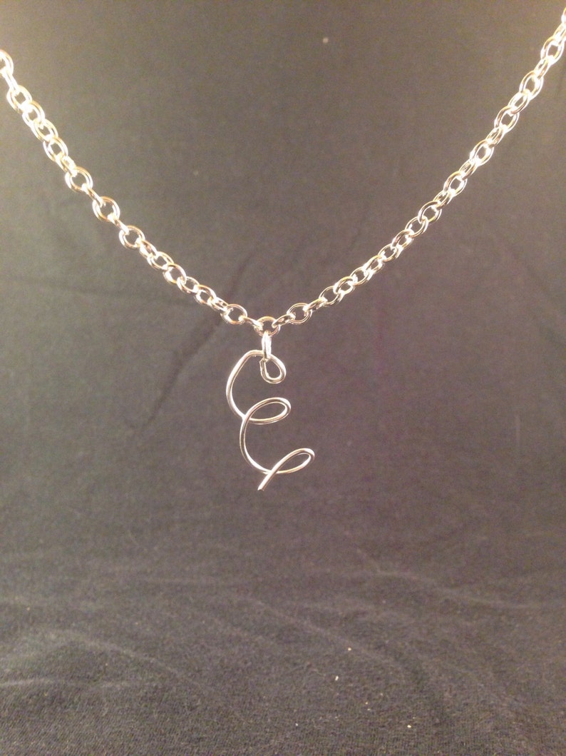 Wire Letter Necklace