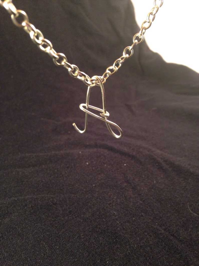 Wire Letter Necklace