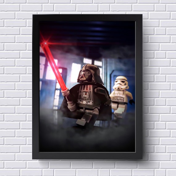 Darth Vader Lego art instant download Lego art Lego gift Etsy