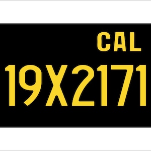 California Motorcycle Size Personalized Novelty ATV License Plate