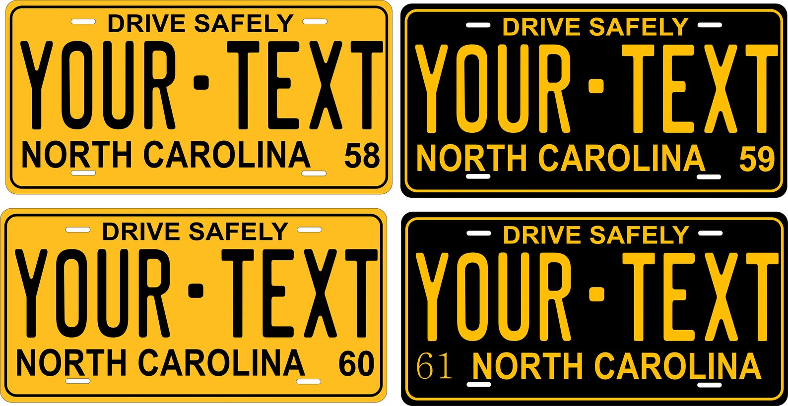 North Carolina 1949 to Present Personalized Novelty ATV Moped | Etsy