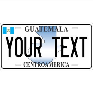 Guatemala Karte Benutzerdefinierte personalisierte Neuheit ATV Moped Mini Fahrrad Nummernschild