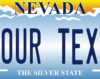 Nevada 2001 The Silver State Custom Personalized Novelty ATV Moped Mini Bike License Plate