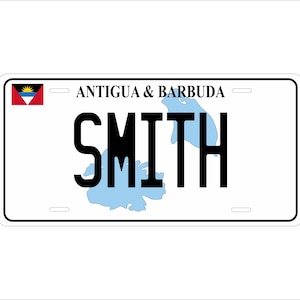 Antigua und Barbuda Map Nummernschild Personalisiertes Custom ATV Mini Bike Moped