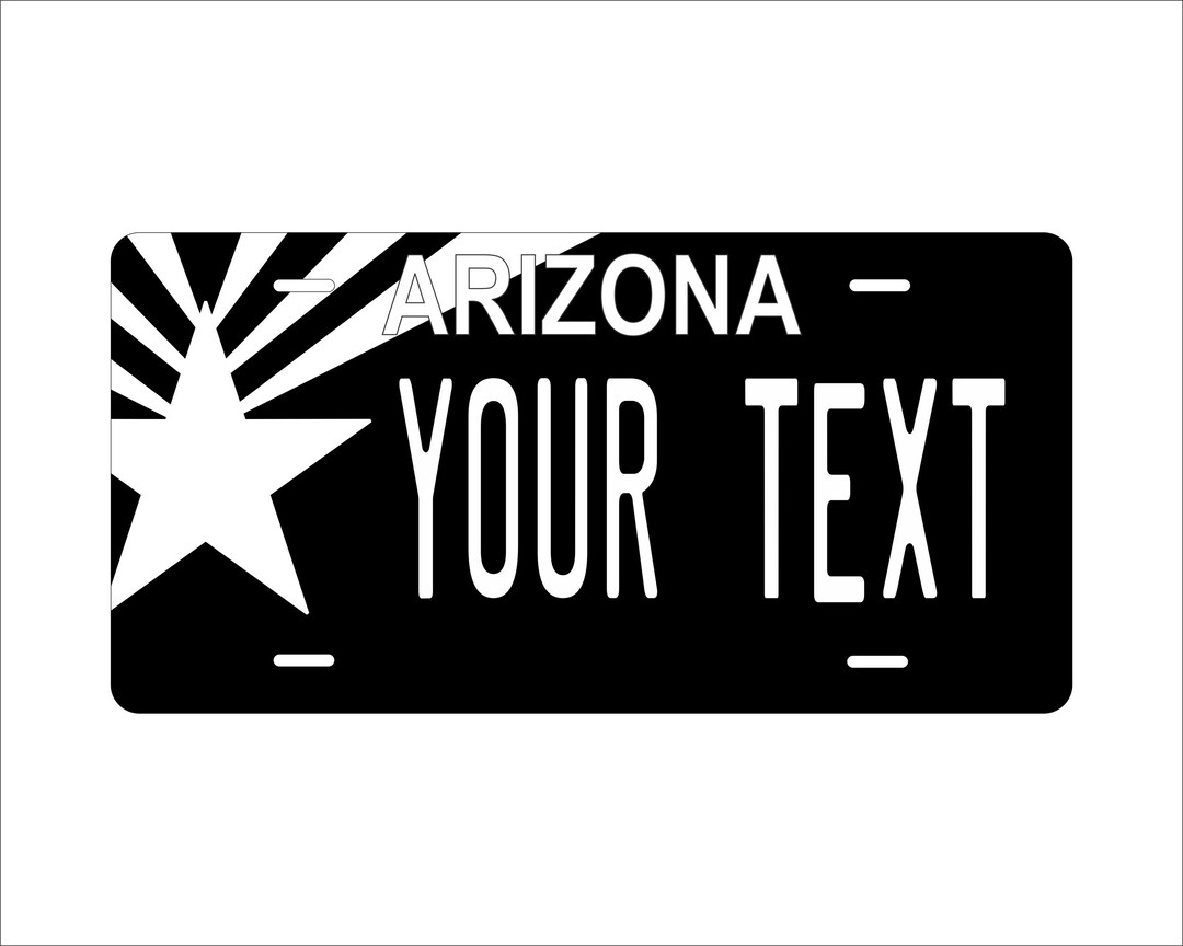 Arizona Star Black Custom Personalized Novelty ATV Moped Mini Bike