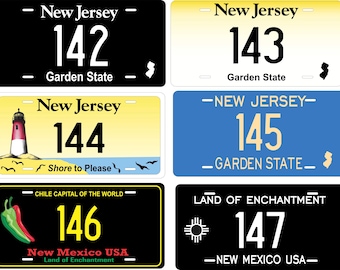 Placa de matrícula personalizada para ciclomotor, minimoto, ATV, versión 3, con muchos diseños