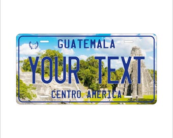 Guatemala Ruins Custom Personalized Novelty ATV Moped Mini Bike License Plate