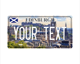 Placa de matrícula personalizada para motocicleta, ciclomotor, todoterreno, Escocia, Edimburgo, Europa