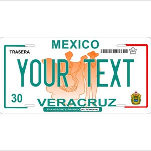 Veracruz 2001 Mexico Custom Personalized Novelty ATV Moped Mini Bike License Plate