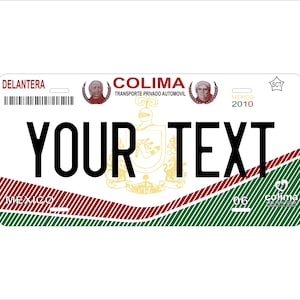 Colima 2010 Mexico Custom Personalized Novelty ATV  Moped Mini Bike License Plate