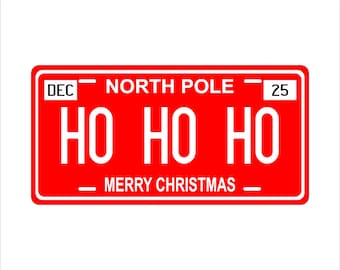 North pole Merry Christmas Custom Personalized Novelty ATV Moped Mini Bike License Plate