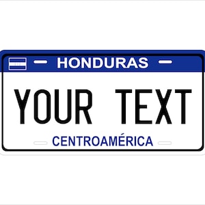 Plaque d'immatriculation personnalisée bleue de mini vélo de cyclomoteur de vtt de nouveauté faite sur commande bleu du Honduras