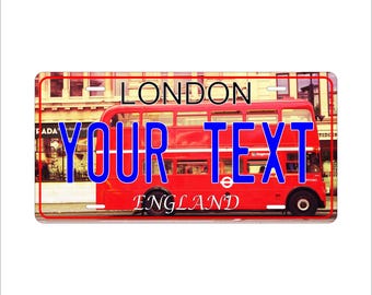 Placa de matrícula personalizada para minibicicleta, ciclomotor, ATV, Londres, autobús, Europa, Inglaterra