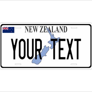 Neuseeland-Karte kundenspezifische personalisierte Neuheit ATV Moped Mini-Fahrrad-Tag-Nummernschild